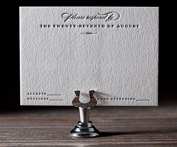 Deveril Letterpress Wedding Invitation