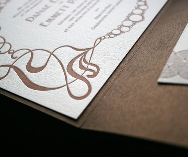 Emile Letterpress Wedding Invitation 4