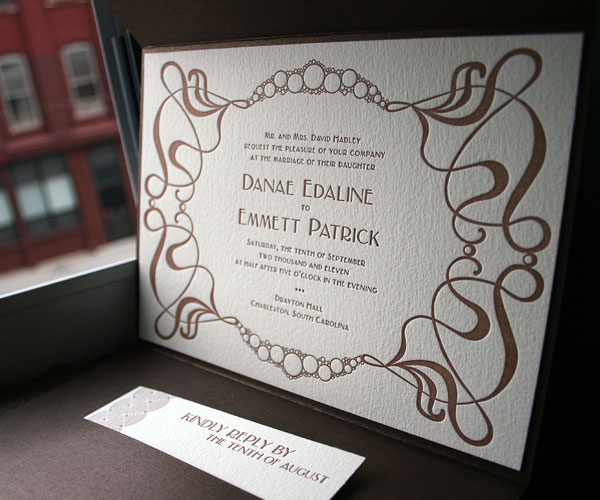 Emile Letterpress Wedding Invitation 5