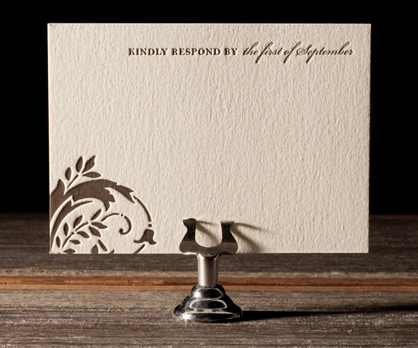 Empire Letterpress Wedding Invitation