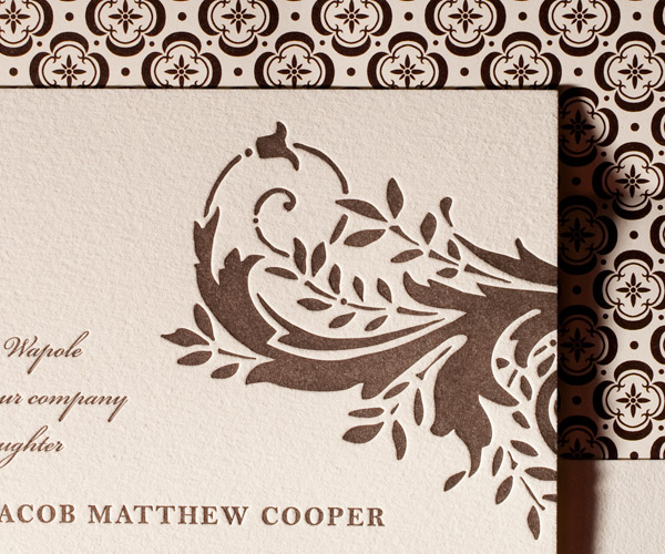 Empire Letterpress Wedding Invitation