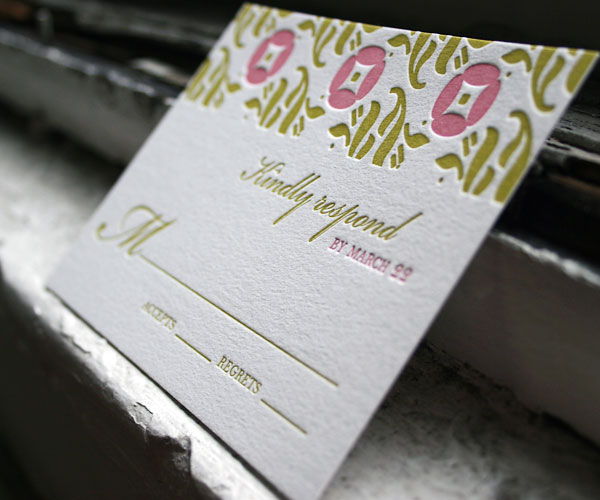 Erra Letterpress Wedding Invitation 2