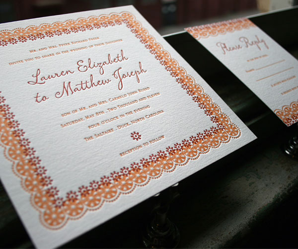 Esperanza Letterpress Wedding Invitation 4