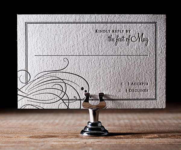 Evelyn Letterpress Wedding Invitation 2