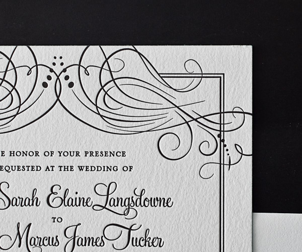 Evelyn Letterpress Wedding Invitation 3