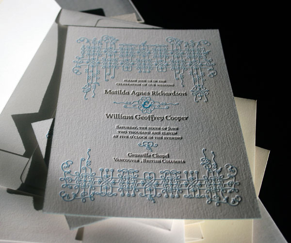 Exuberance Letterpress Wedding Invitation 3