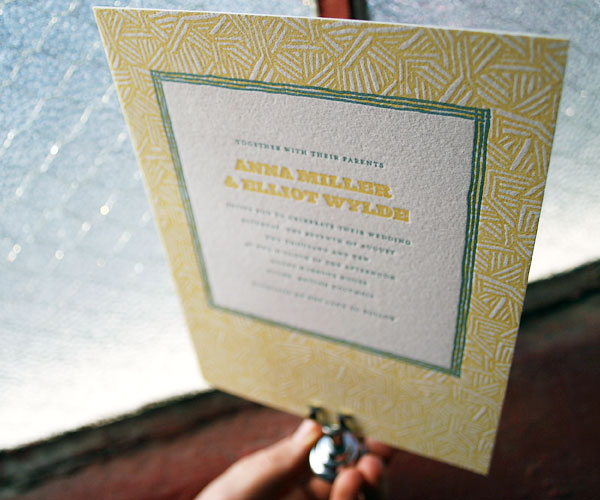 Fieno Letterpress Wedding Invitation 1