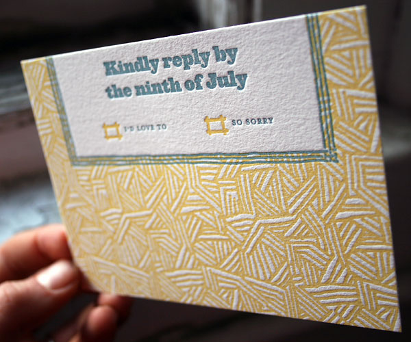 Fieno Letterpress Wedding Invitation 2