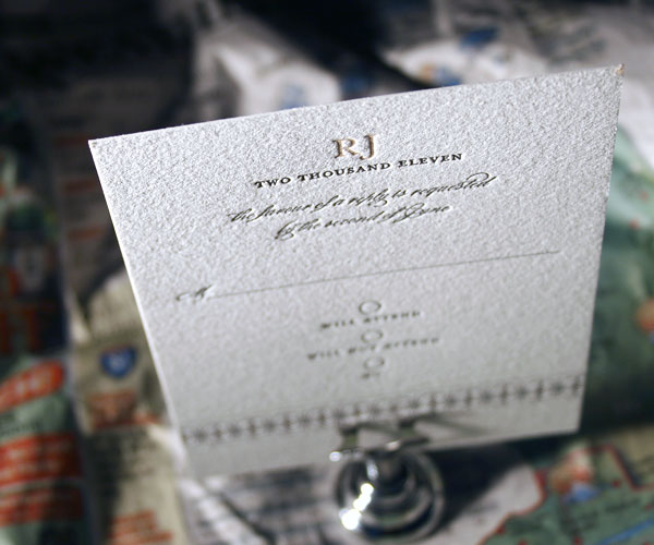 Florosa Letterpress Wedding Invitation 2
