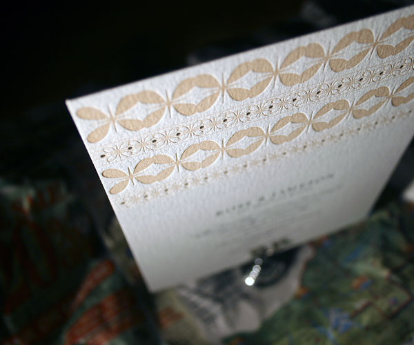 Florosa Letterpress Wedding Invitation 3