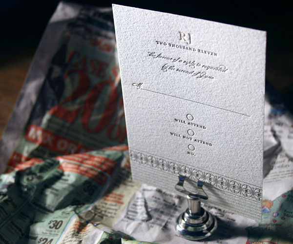 Florosa Letterpress Wedding Invitation 4