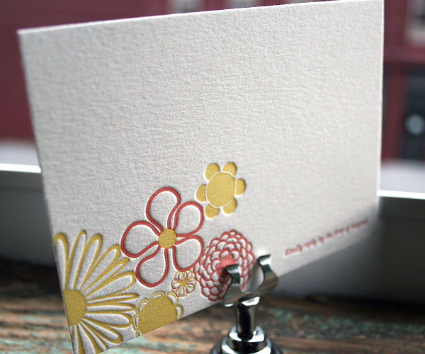 Floweret Letterpress Wedding Invitation 2