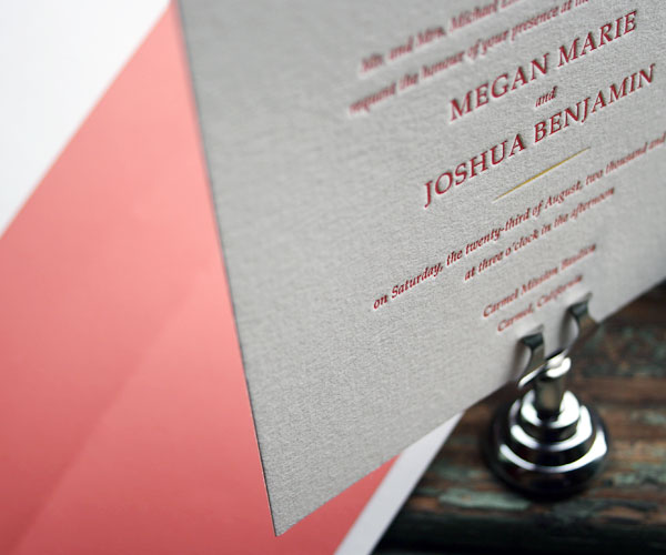 Floweret Letterpress Wedding Invitation 3