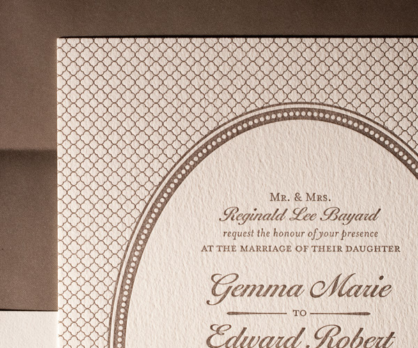 Harlow Letterpress Wedding Invitation 3