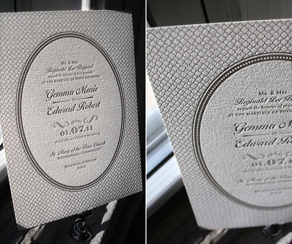 Harlow Letterpress Wedding Invitation 4