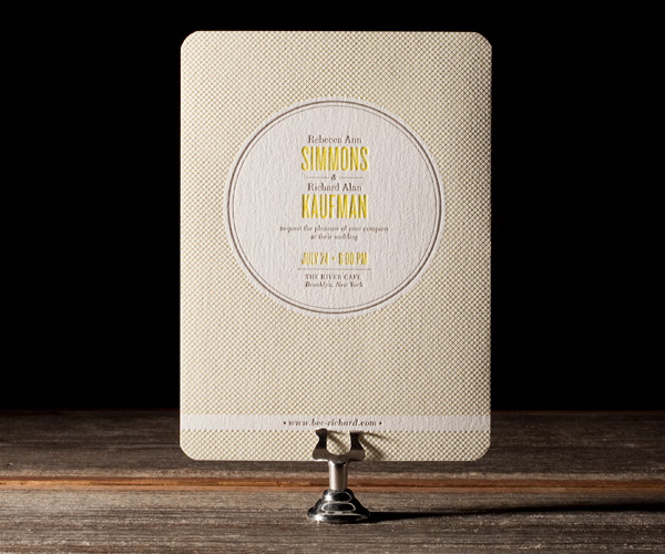 Harper Letterpress Wedding Invitation 1