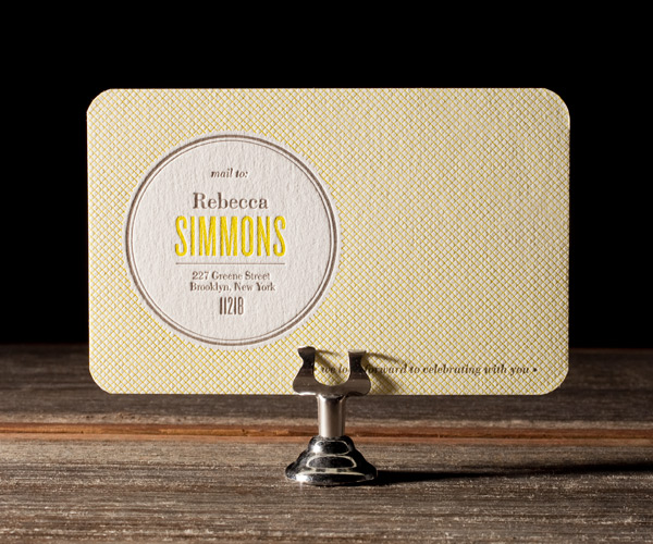 Harper Letterpress Wedding Invitation 2