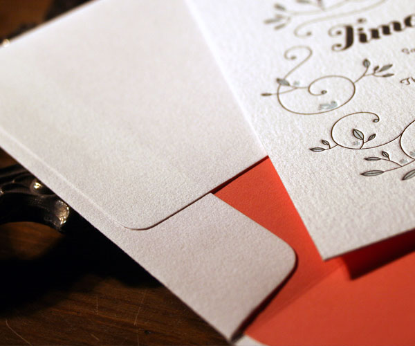 Hendrix 2 Letterpress Wedding Invitation 5