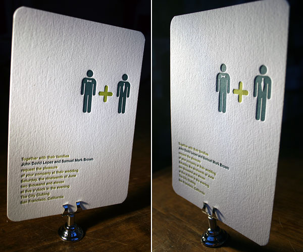 Iconic Mm Letterpress Wedding Invitation 1
