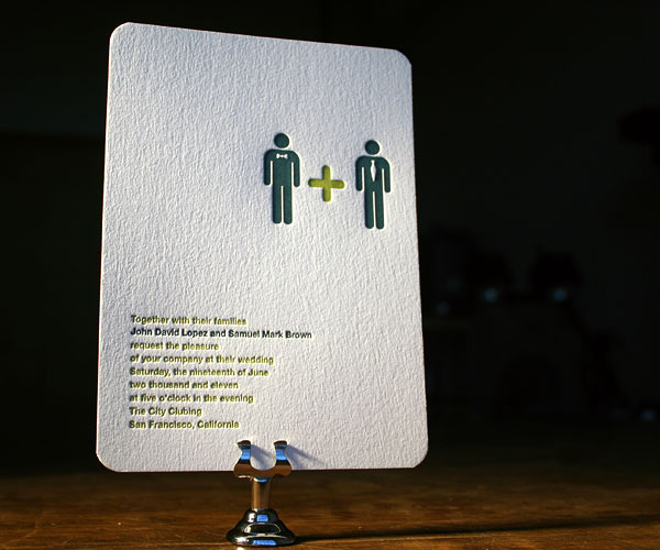 Iconic Mm Letterpress Wedding Invitation 5