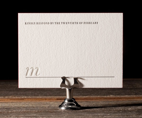 Irving Letterpress Wedding Invitation