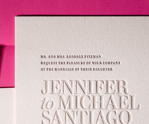 Irving Letterpress Wedding Invitation
