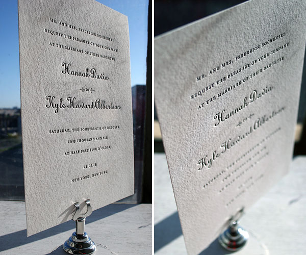 Jamie Letterpress Wedding Invitation