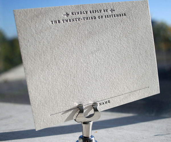 Jamie Letterpress Wedding Invitation