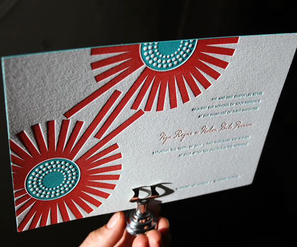 Joy Letterpress Wedding Invitation 1