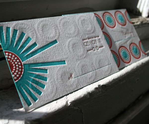 Joy Letterpress Wedding Invitation 2