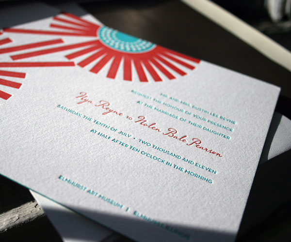 Joy Letterpress Wedding Invitation 4