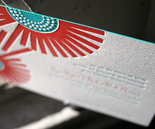 Joy Letterpress Wedding Invitation 5