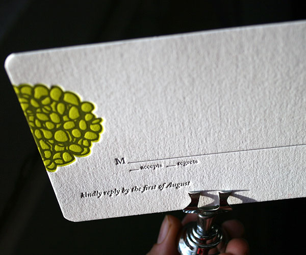 Joyful Yarrow Letterpress Wedding Invitation