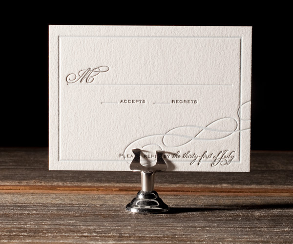 Keswick Letterpress Wedding Invitation 2