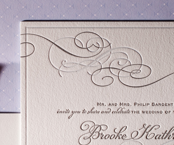 Keswick Letterpress Wedding Invitation 3