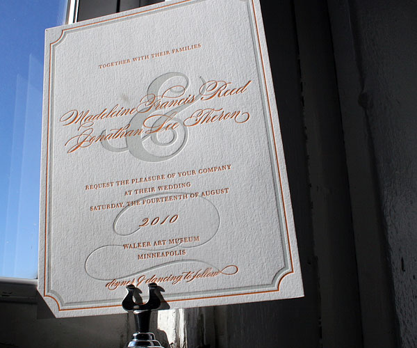 Lexington Letterpress Wedding Invitation