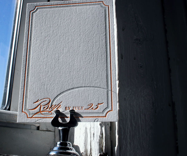Lexington Letterpress Wedding Invitation