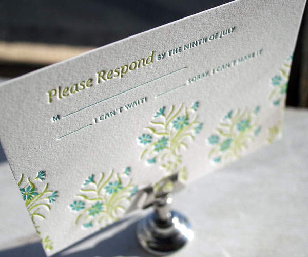 Linnea Letterpress Wedding Invitation