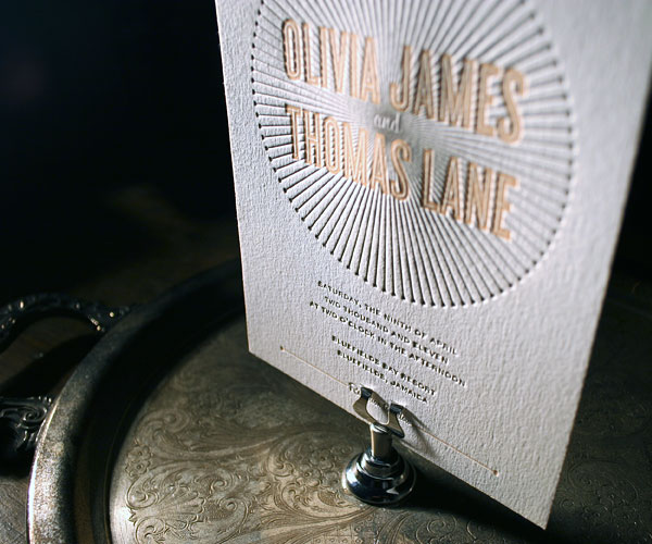 Lumos Letterpress Wedding Invitation 3