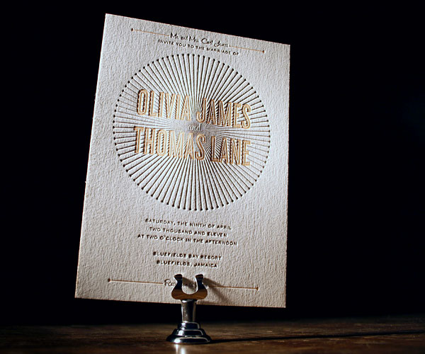 Lumos Letterpress Wedding Invitation 5