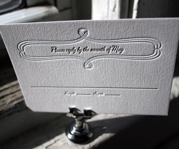 Marie Letterpress Wedding Invitation 2