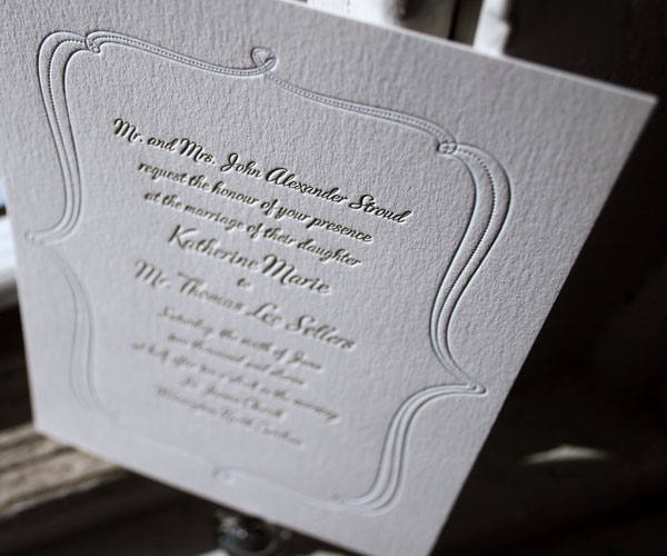 Marie Letterpress Wedding Invitation 4
