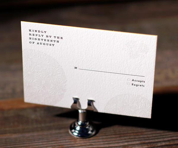 Meadow Letterpress Wedding Invitation 2
