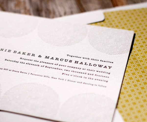 Meadow Letterpress Wedding Invitation 3