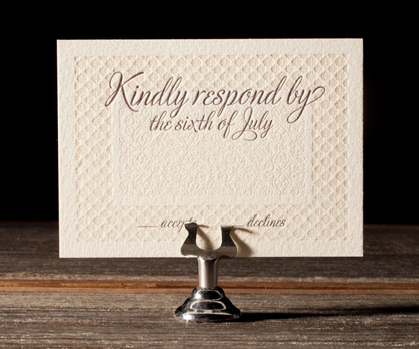 Medley Letterpress Wedding Invitation 2