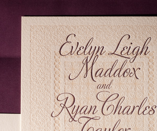 Medley Letterpress Wedding Invitation 3