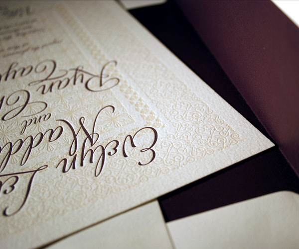 Medley Letterpress Wedding Invitation 5