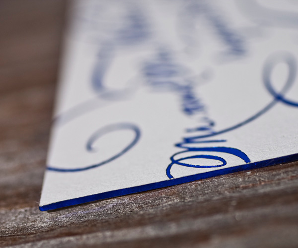 New Calligraphy Letterpress Wedding Invitation 4