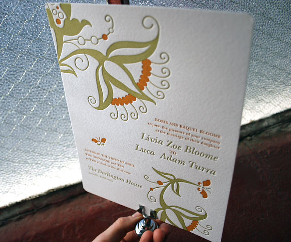 Nouvina Letterpress Wedding Invitation 1