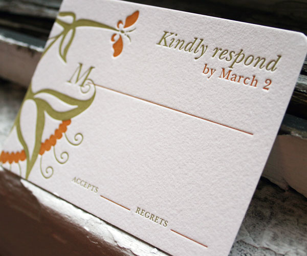 Nouvina Letterpress Wedding Invitation 2